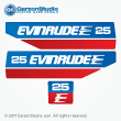 evinrude outboard decals 25 horse power