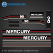 Mercury 90 hp decals 1989-1990