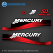 99 00 01 02 03 04 05 06 MERCURY 50 hp decal set red decals 50hp