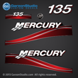 05 06 07 2005 2006 2007 Mercury 135 hp 135hp horsepower FourStroke optimax decal set decals red