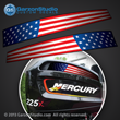Mercury racing air intake channel U.S. USA United States Flag decal set 2001 2002 2003 2004 2005 2006 motor cover 200 hp200xs 200x 200xshp 225x 225xs 225xshp 225 hp vent sticker stickers