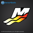 Mercury Racing M logo fading decal sticker Pro Max