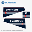 Evinrude Outboard decals 6 horsepower