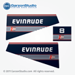 Evinrude Outboard decals 6 horsepower