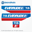 Evinrude Outboard decals 7.5 horsepower
