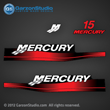 99 00 01 02 03 04 05 06 MERCURY 15 hp decal set red decals 15hp 1999 2000 2001 2002 2003 2004 2005 2006 37-13478A00